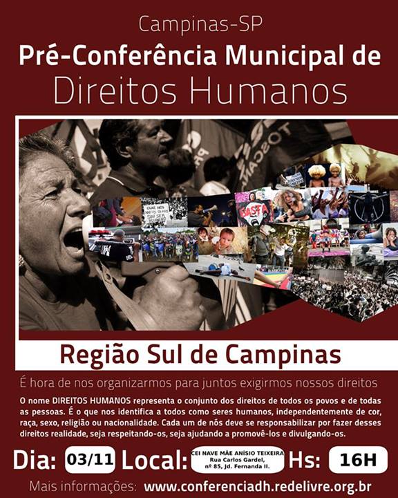 Pré-Conferência Municipal de Direitos Humanos acontece em Campinas