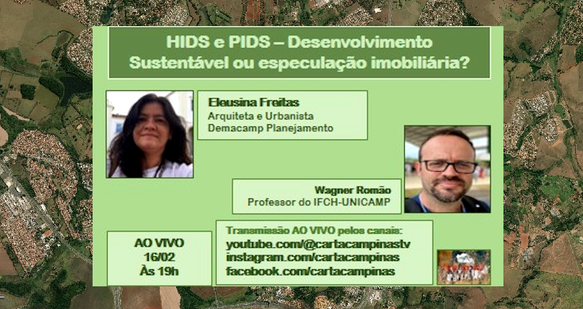 TV CartaCampinas entrevista Eleusina e  Romão sobre PIDS, mega projeto urbanístico