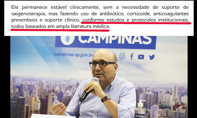 Internado com Covid, prefeito de Campinas tem tratamento ‘baseado em ampla literatura médica’