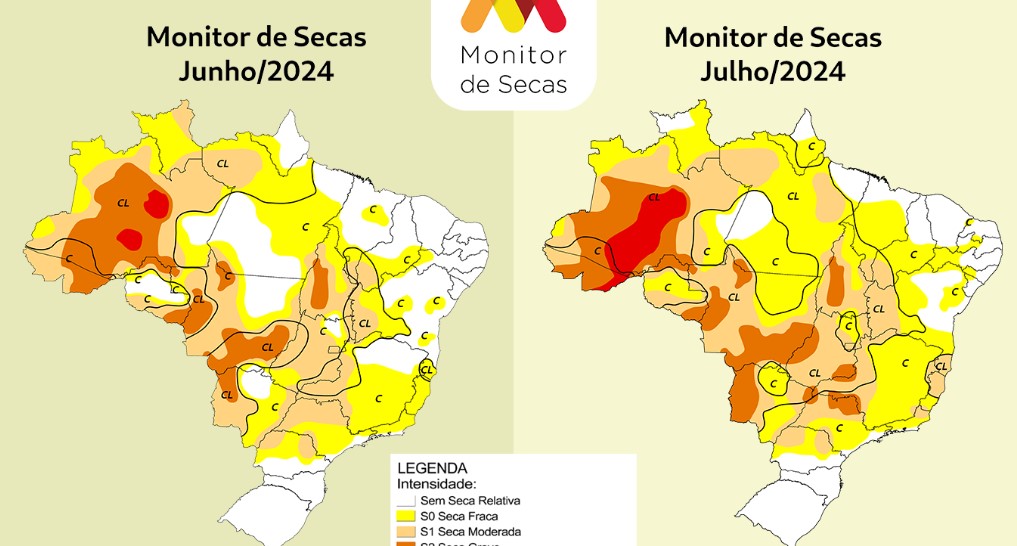 Seca está intensa nas cinco regiões do Brasil e mais severa no Norte