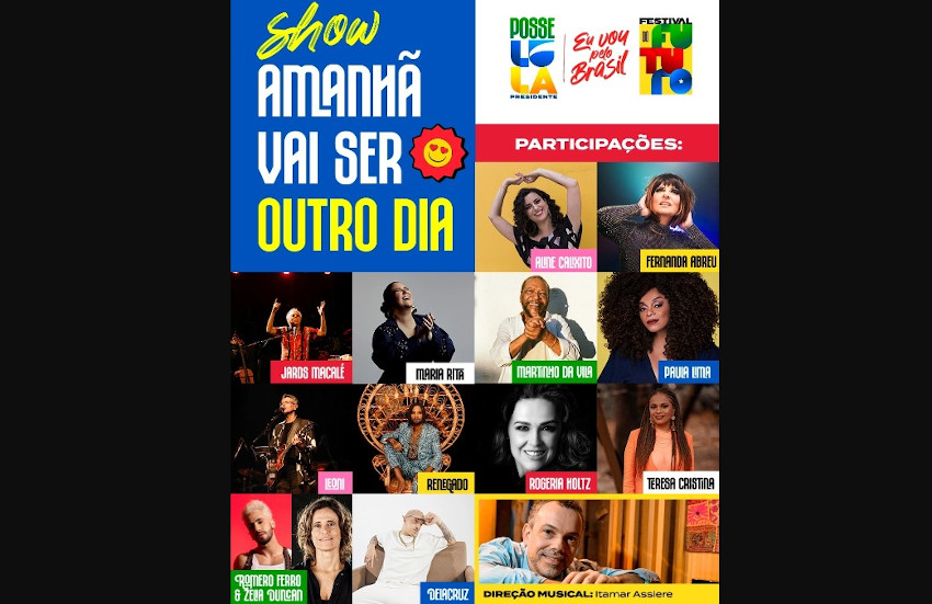 ‘Amanhã vai ser outro dia’: veja os artistas e os shows na posse de Lula em Brasília