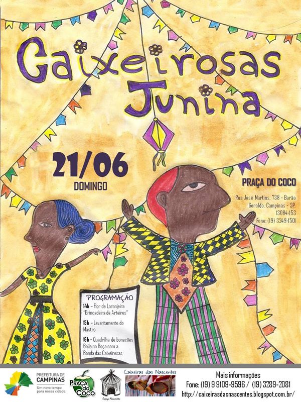 Praça do Coco, em Barão Geraldo, terá a 1ª  Festa Junina das Caixeirosas