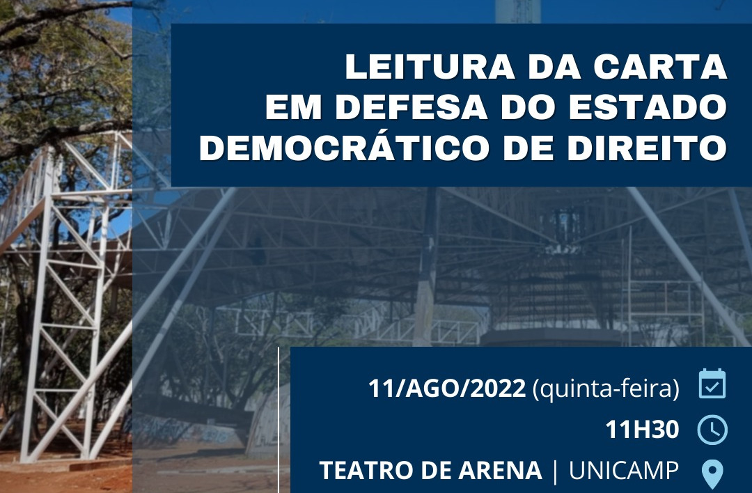 ADunicamp e STU fazem a leitura conjunta da ‘Carta em Defesa do Estado Democrático de Direito!’