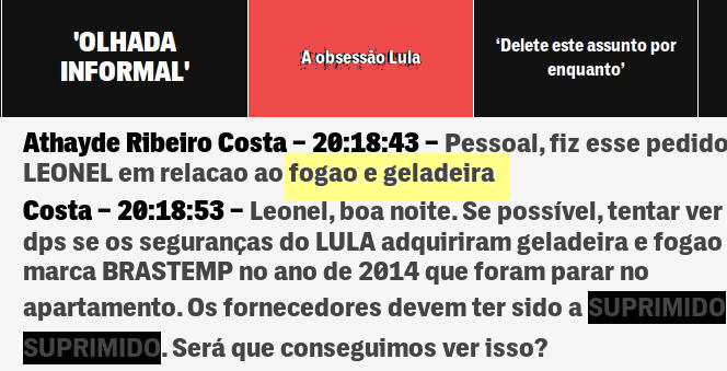 Procurador da Lava Jato foi atrás até de fogão e geladeira em investigação clandestina contra Lula