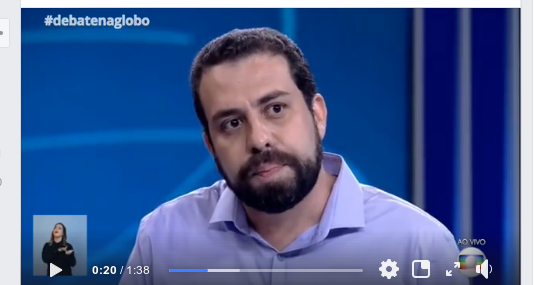 A fala emocionante de Guilherme Boulos em defesa da Democracia no debate da Globo