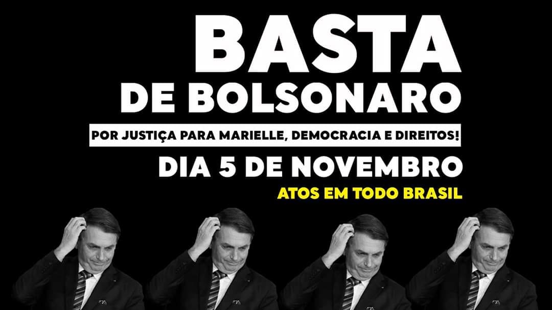 ‘Basta de Bolsonaro!’ e justiça para Marielle acontece em várias cidades do Brasil